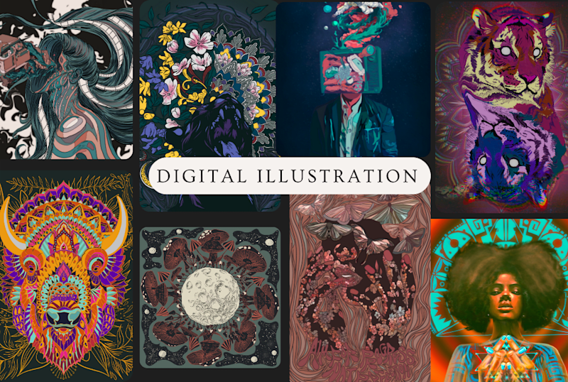 Cover image for Portfolio: Digital Illustrations