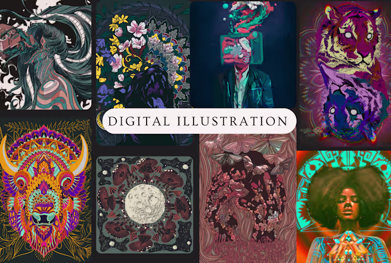 Cover image for Portfolio: Digital Illustrations
