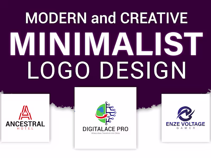 Cover image for I'll provide 3 unique, modern logo concepts