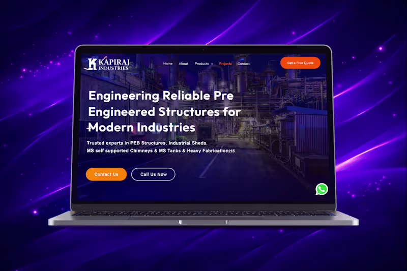Cover image for Kapiraj Industries Figma-to-WordPress Site Development