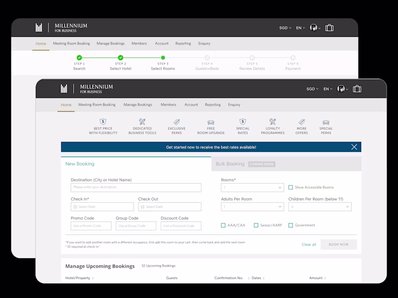 Cover image for A Robust Booking Portal Tailored For Corporate Guests - Web App