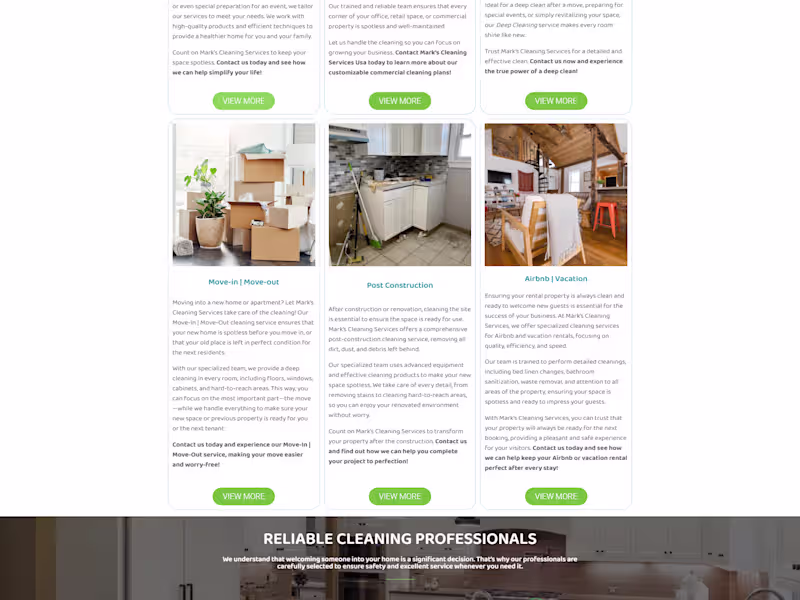 Cover image for WordPress web design for home and office cleaning services