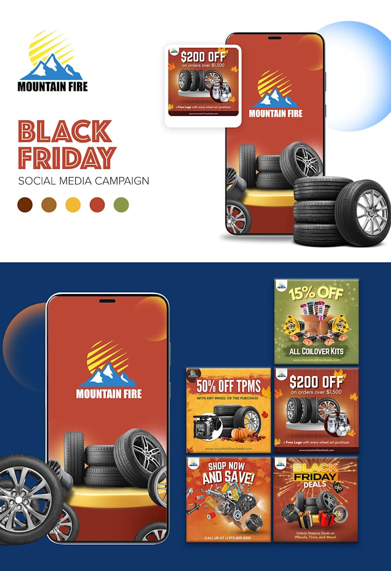 Cover image for Social Media Campaign - Mountain Fire Wheels :: Behance