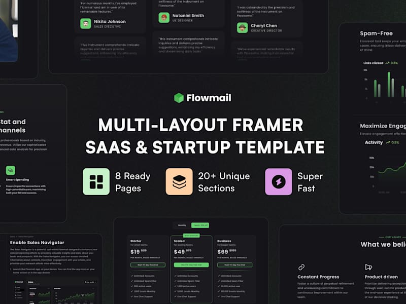 Cover image for Flowmail — SaaS & Startup Website