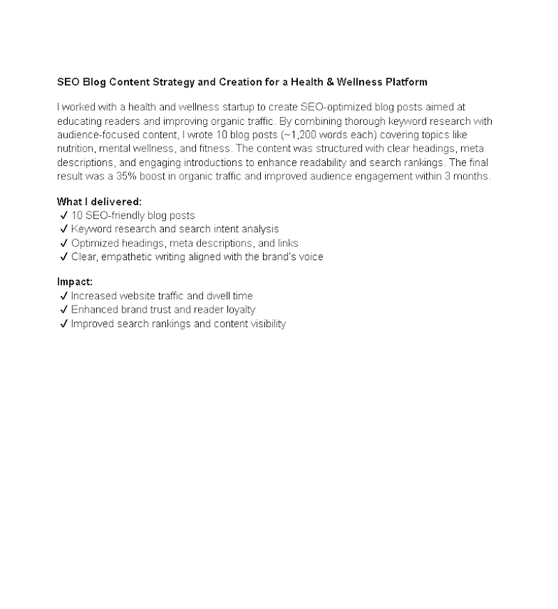 Cover image for SEO Blog Writing for Health & Wellness Brands