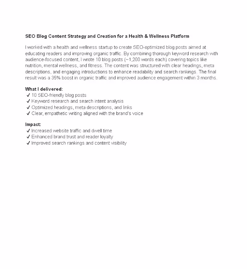 Cover image for SEO Blog Writing for Health & Wellness Brands