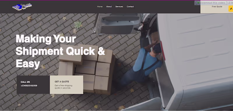 Cover image for Logistics services website - Xcharpel