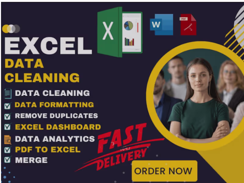Cover image for Excel Cleaning and formating done