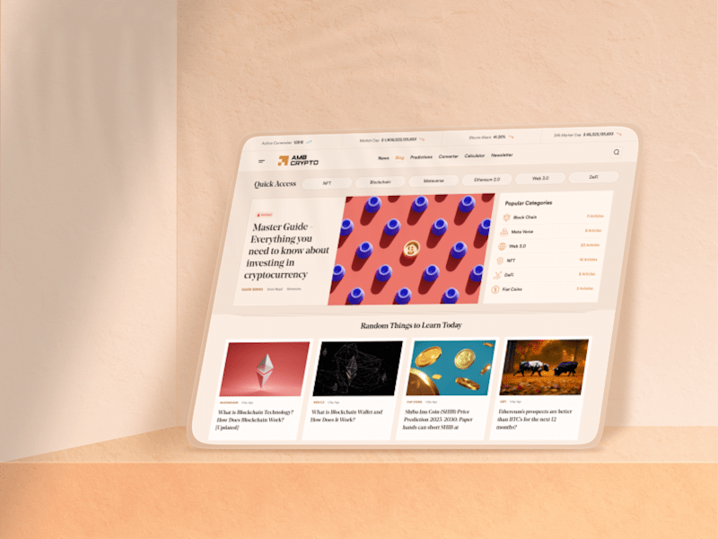 Cover image for Crypto Blog, UI/UX Design Case Study