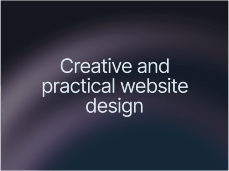 Cover image for Beautiful and practical designs for your website