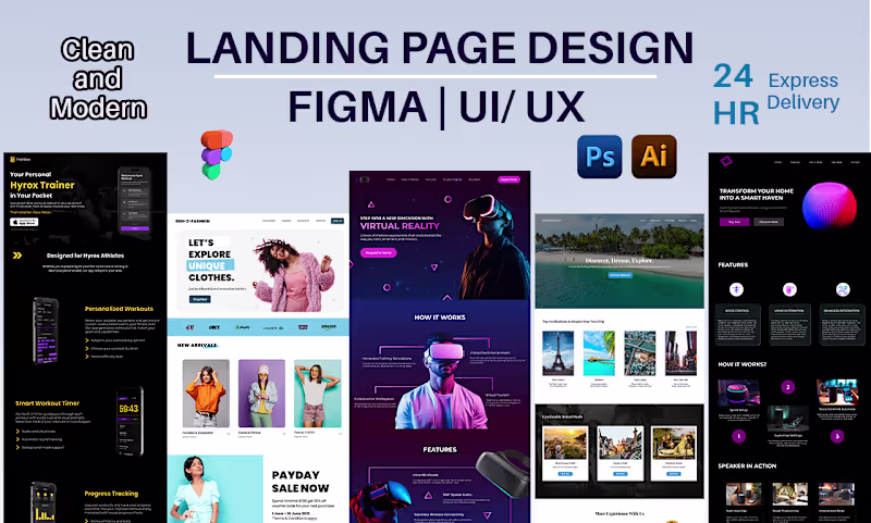 Cover image for Modern & Clean Landing Page Design