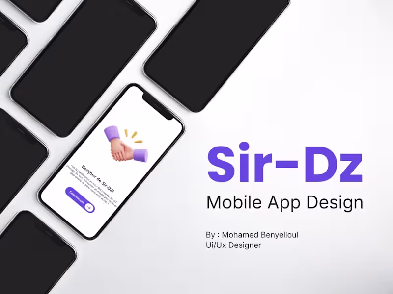 Cover image for SIR-DZ driving school mobile app design