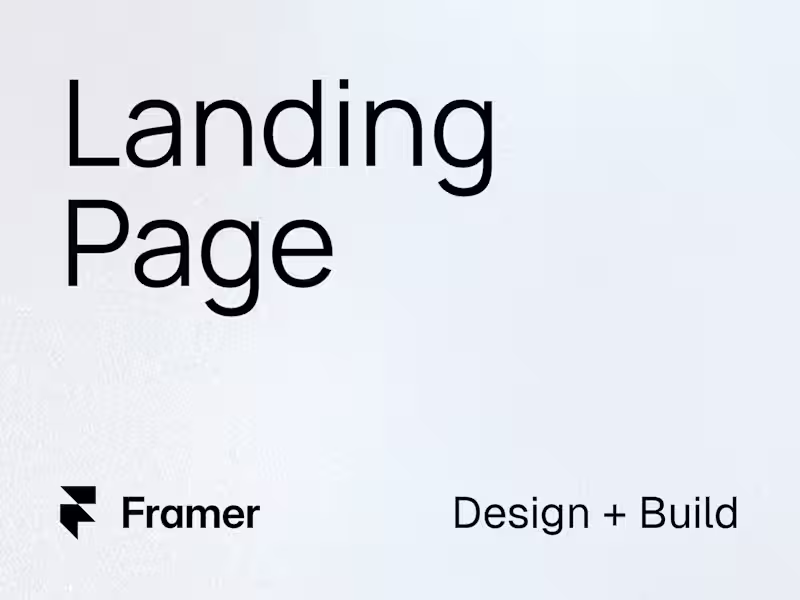 Cover image for Landing Page (Framer)