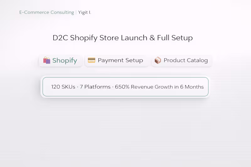 Cover image for D2C Shopify Store Launch & Full Setup