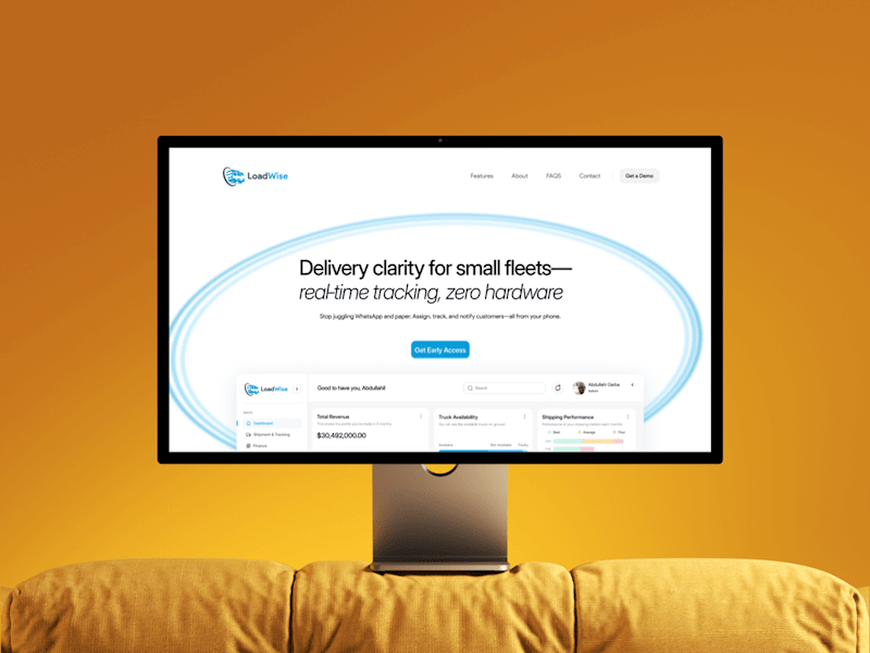 Cover image for LoadWise Landing Page Design and Development