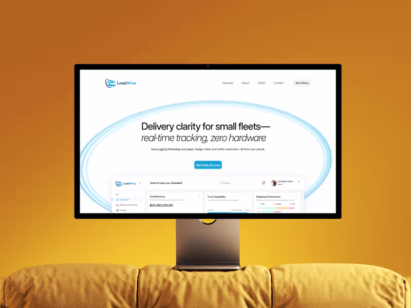 Cover image for LoadWise Landing Page Design and Development
