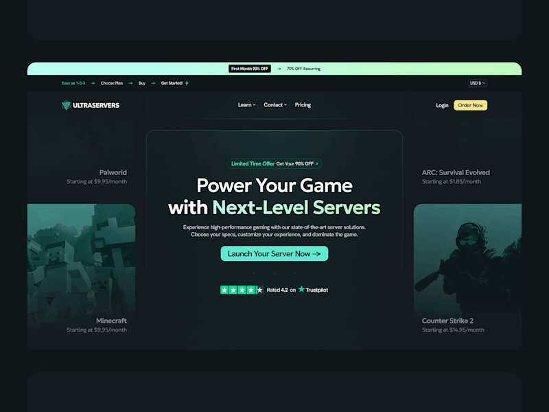 Cover image for Ultraservers - UI/UX Design
