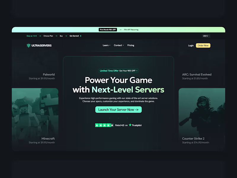 Cover image for Ultraservers - UI/UX Design