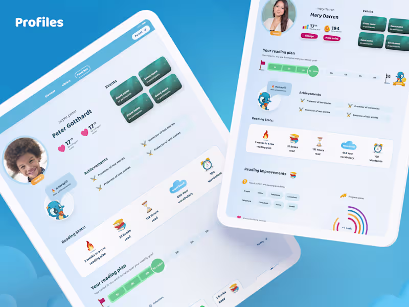 Cover image for UX/UI design for an educational reading app — "Maneno" The g...