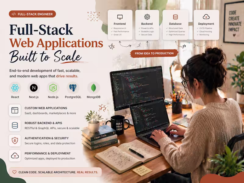 Cover image for Build Scalable Full-Stack Web Applications