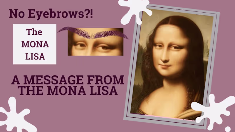 Cover image for A Message from the Mona Lisa ... #shorts  🤨 🖼 #art #tech #Key…