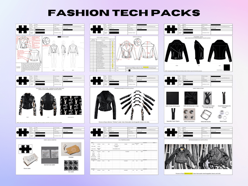 Cover image for Fashion Design Tech Packs for Clothing/Garments/Apparel