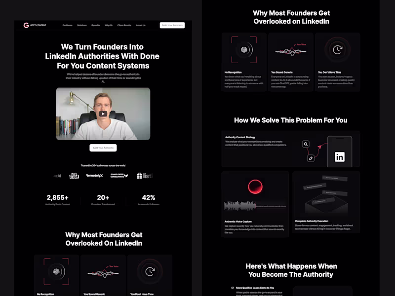 Cover image for Landing Page Design for Gott Content