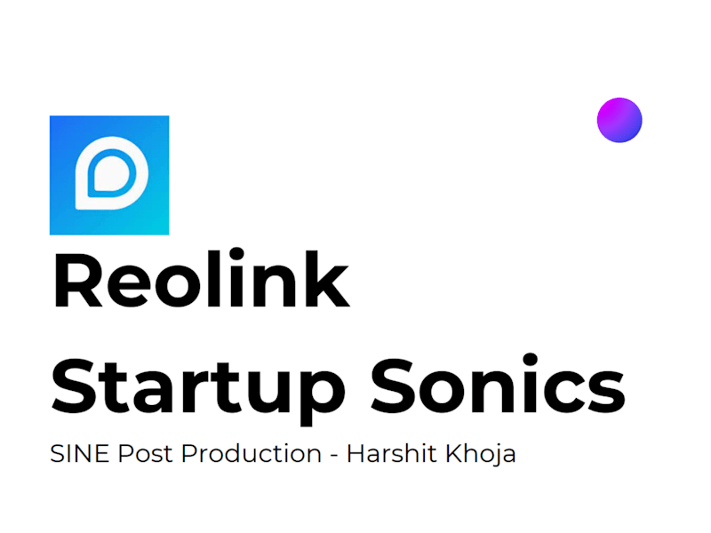 Cover image for Startup Sonics : Reolink Security Cameras 