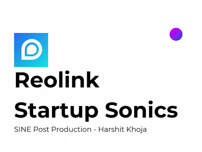 Cover image for Startup Sonics : Reolink Security Cameras 