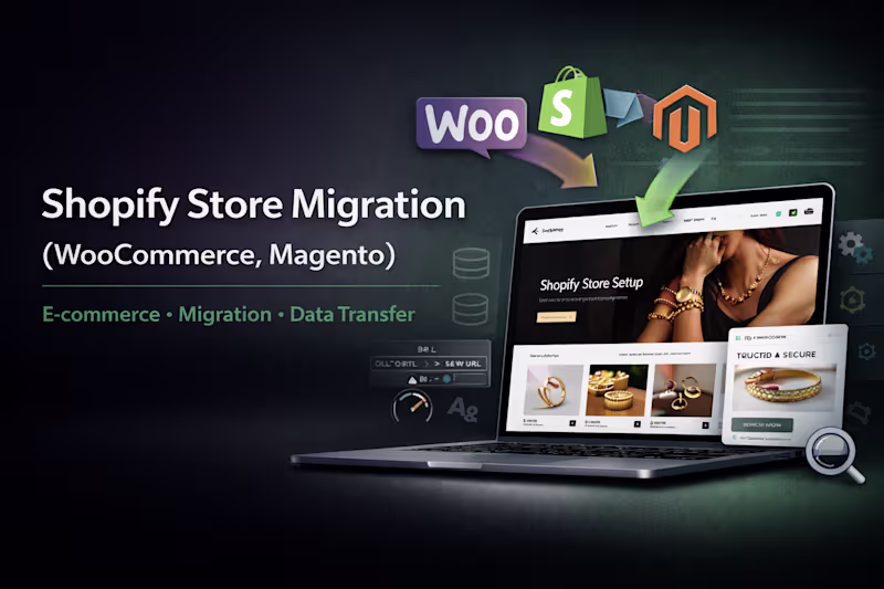 Cover image for Shopify Store Migration (WooCommerce, Magento)