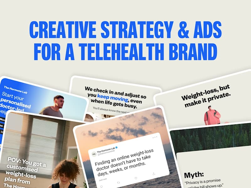 Cover image for Creative Strategy & Ads for a Telehealth Brand