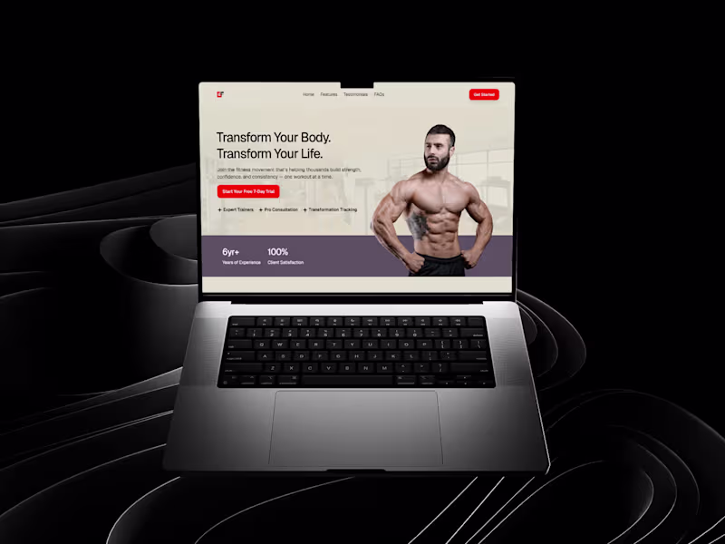 Cover image for Genetix Fitness Landing Page Design
