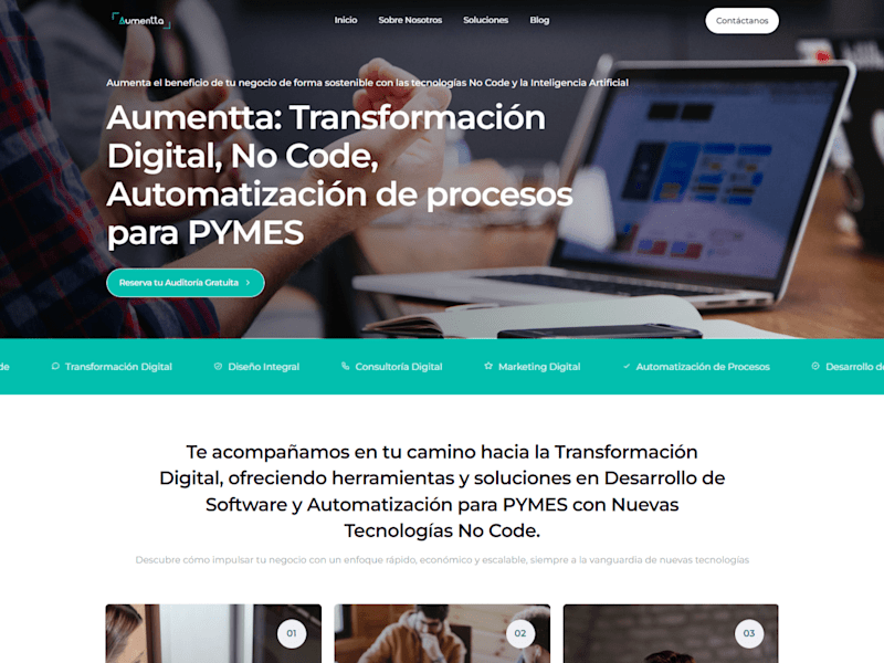 Cover image for Aumentta | Transformación Digital, No Code y Automatización par…
