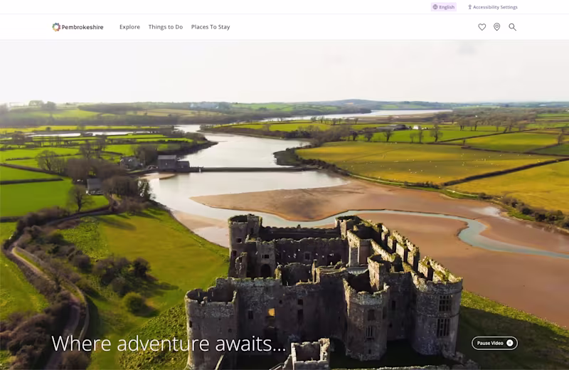 Cover image for Tourism Portal Development for Visit Pembrokeshire