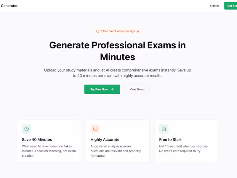 Cover image for Exam Generator