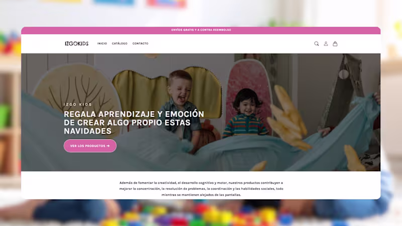 Cover image for Tienda online de juguetes para niños