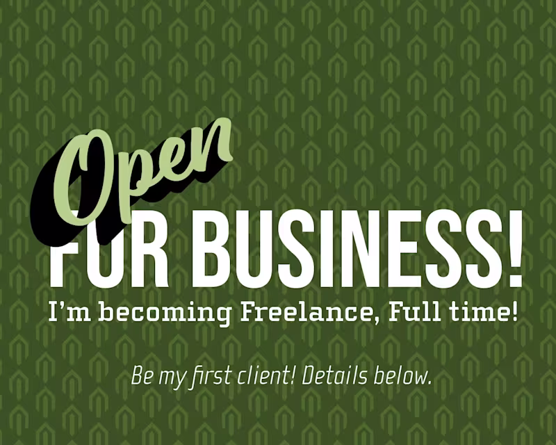 Cover image for 🎉 I'm excited to say I'm opening my doors to being a freela...