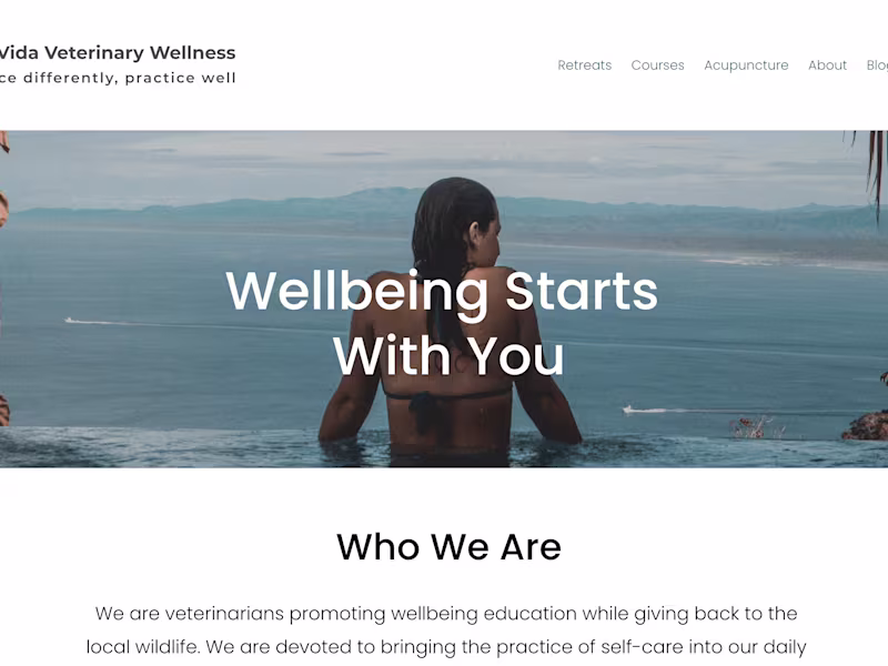 Cover image for UX Web Design - Pura Vida Veterinary Wellness