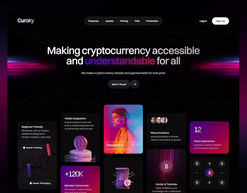 Cover image for Curoky - Crypto Website Design