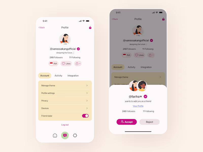 Cover image for Profile & Connection Screen