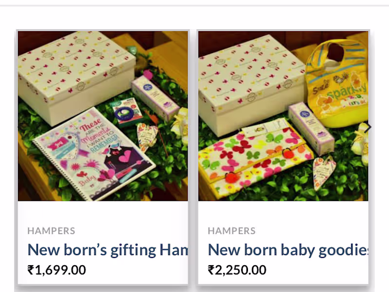 Cover image for Unique gifts & hampers for pregnant woman & new born baby in In…