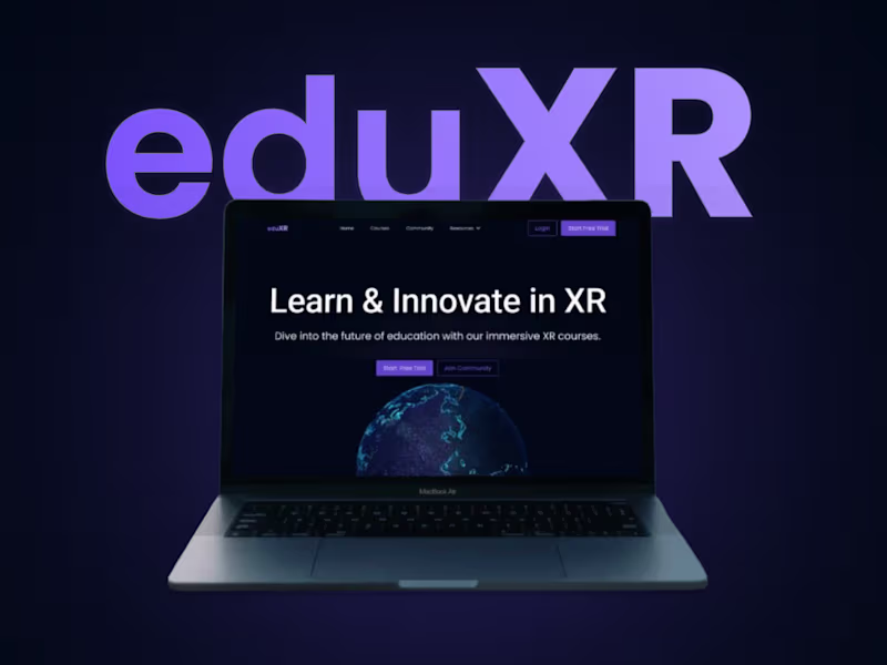 Cover image for EduXR- SaaS Landing Page