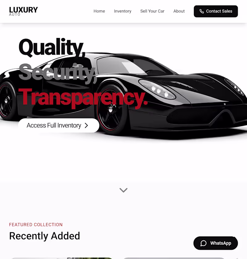 Cover image for Premium Car Dealership Website Design & Development