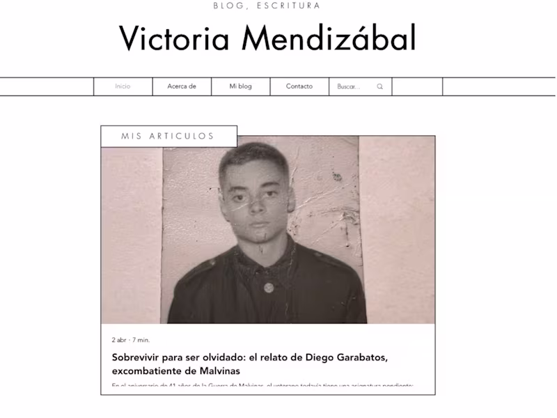 Cover image for Web design for Victoria Mendizabal