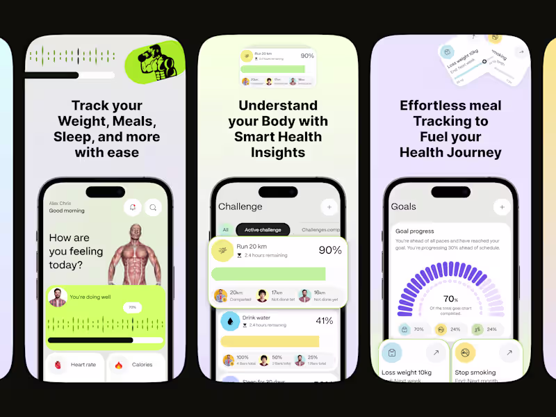 Cover image for Health Tracking App – App Store Screenshots Design