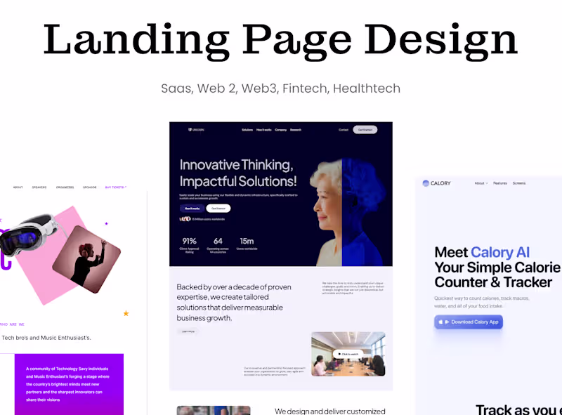 Cover image for Landing Page Design and Development