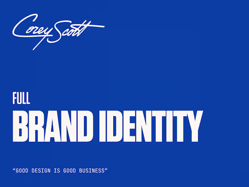 Cover image for Full Brand Identity & Logo Design