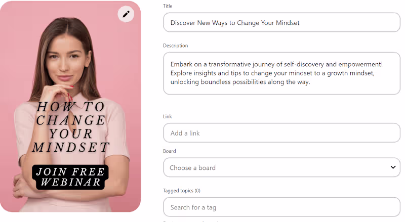 Cover image for Pins with Optimized Titles and Descriptions
