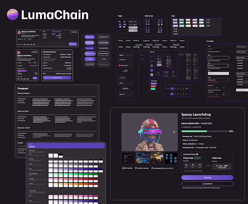 Cover image for Luma Chain Web3 Launchpad Design System