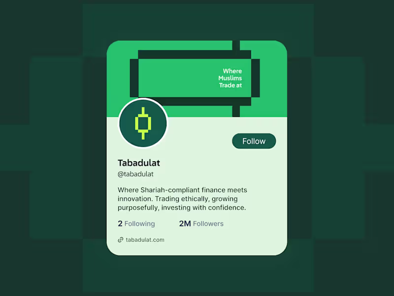 Cover image for Halal Trading Platform Brand Identity | Arabic Fintech